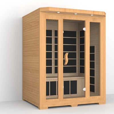 Casa de lujo interior de 3 personas Sauna de infrarrojos de espectro completo Sala para spa