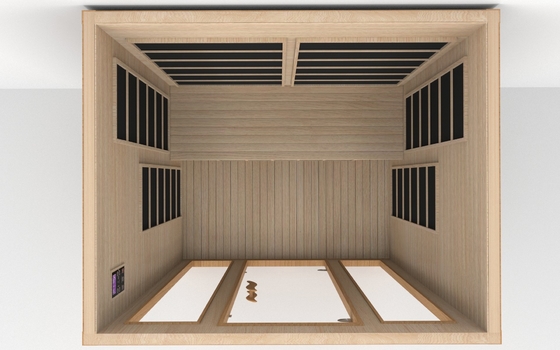 Casa de lujo interior de 3 personas Sauna de infrarrojos de espectro completo Sala para spa