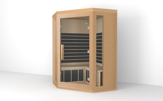Sauna infrarroja de lujo tradicional para 3 personas Sauna infrarroja de cedro rojo