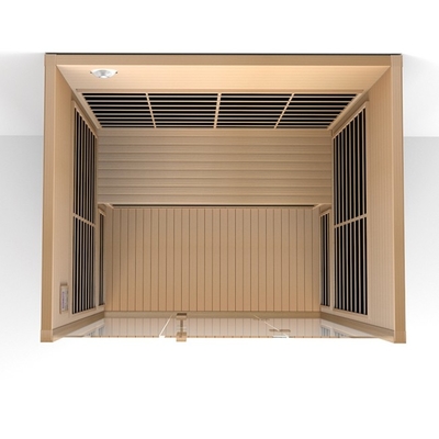 Saunas infrarrojos comerciales de madera 3 - 4 personas Sala de sauna infrarrojos para el hogar