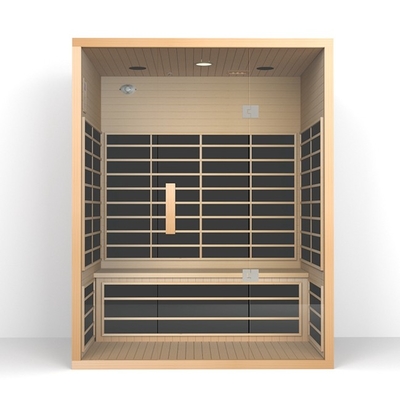 Saunas infrarrojos comerciales de madera 3 - 4 personas Sala de sauna infrarrojos para el hogar