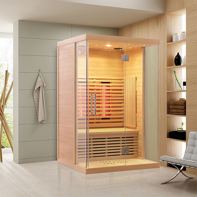 Calentador de fibra de carbono Hemlock Sauna de infrarrojos lejanos Sala de sauna para 2 personas