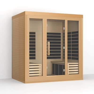 ODM OEM Madera sólida Sala de sauna de infrarrojos lejanos grande para 4 personas