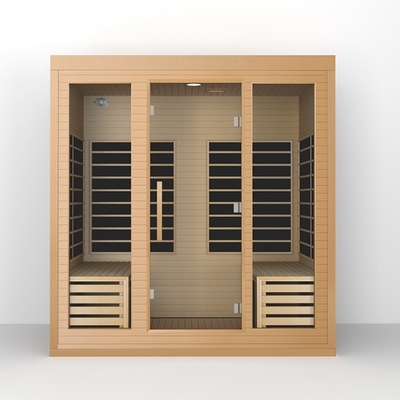 ODM OEM Madera sólida Sala de sauna de infrarrojos lejanos grande para 4 personas