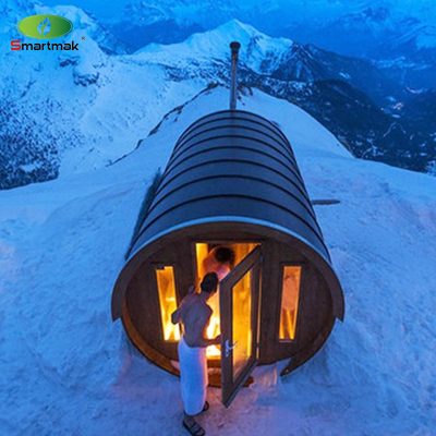 Sauna en barril de madera de cedro / hemlock para 6 personas