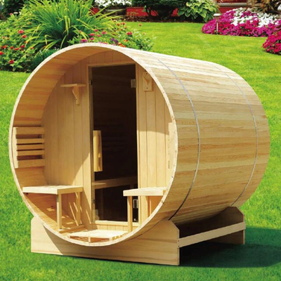 Sauna en barril de madera de cedro / hemlock para 6 personas