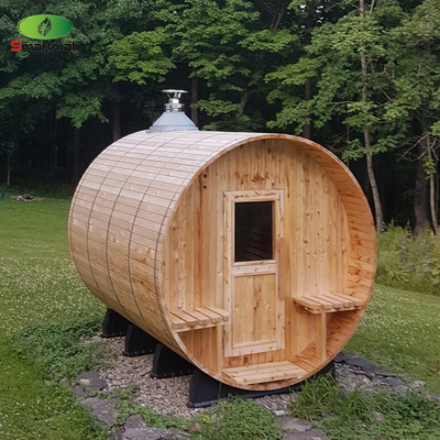 Sauna en barril de madera de cedro / hemlock para 6 personas