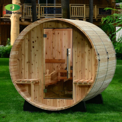 5 personas Sauna al aire libre Sauna de leña de madera con porche