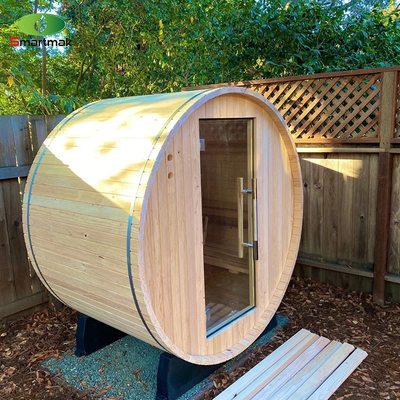 5 personas Sauna al aire libre Sauna de leña de madera con porche