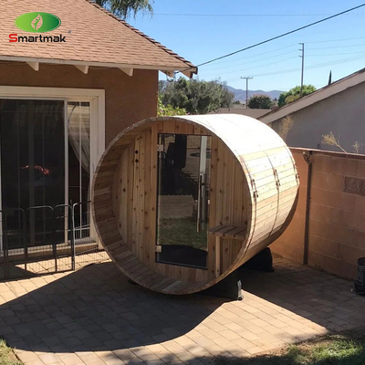 5 personas Sauna al aire libre Sauna de leña de madera con porche