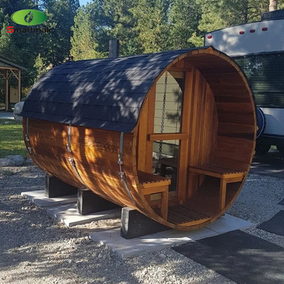 Spa de vapor seco de madera a fuego en exteriores barril impermeable Sauna Sala de jardín Uso
