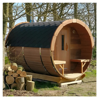 Sauna de madera sólida resistente al agua para exteriores 2 - 6 personas
