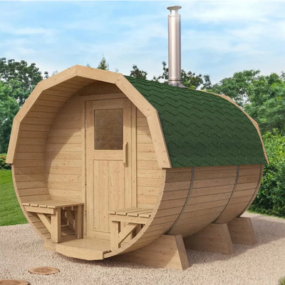 Sauna de madera sólida resistente al agua para exteriores 2 - 6 personas