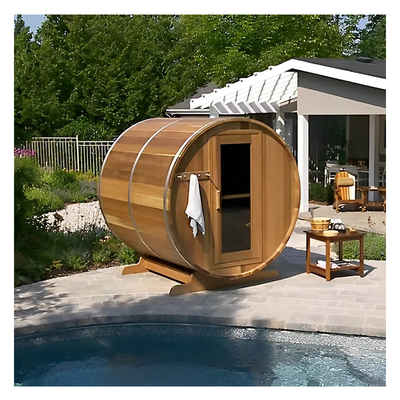 Sauna de madera sólida resistente al agua para exteriores 2 - 6 personas