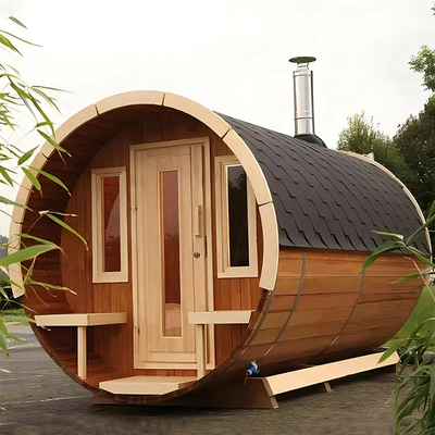 Sala de sauna de vapor de madera seca Salud Barril de baño de madera Saunas de vapor