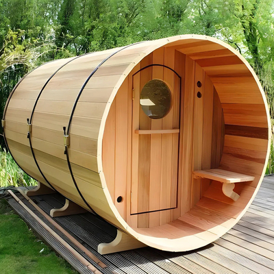 Salón de sauna de vapor tradicional para exteriores