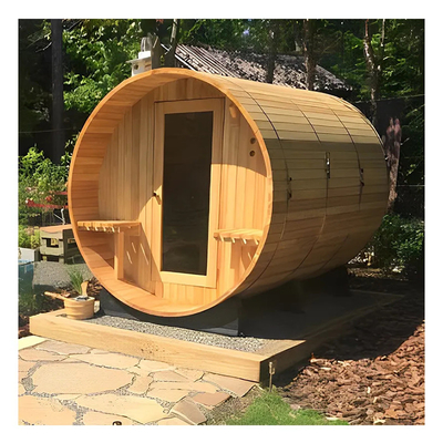 Saunas de vapor con estufas de madera de cedro
