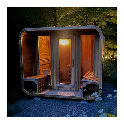 Sauna seca al aire libre de cedro para relajación y salud de 5-6 personas con servicio de instalación de ventilación ajustable