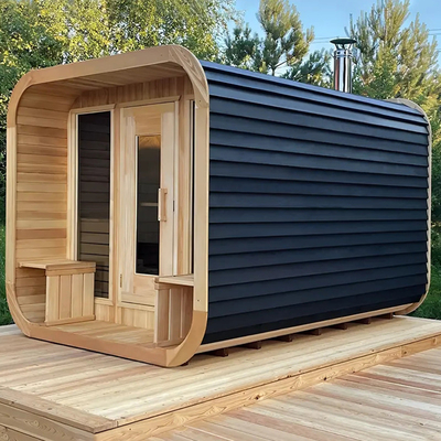Sauna seca al aire libre de cedro para relajación y salud de 5-6 personas con servicio de instalación de ventilación ajustable