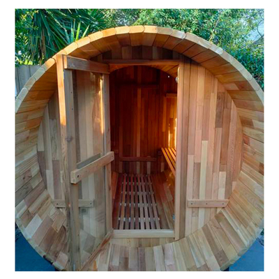 4.5KW control interno estufa calefacción barril de madera sauna hecha de cedro rojo canadiense