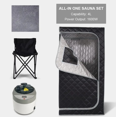 Conjunto de sauna de vapor para el hogar de cuerpo completo, 4L Steamero Sauna de vapor plegable portátil grande 1-2 personas