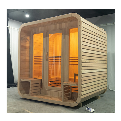Sauna seca al aire libre personalizada de cedro para 5-6 personas
