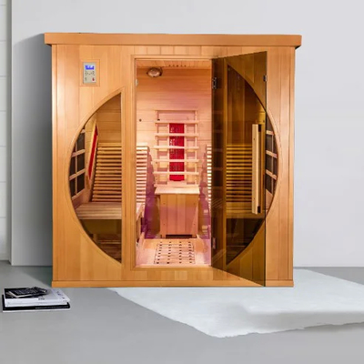 Panel de carbono de espectro completo Sauna de infrarrojo lejano Cedrón rojo 0.C - 65.C Temperatura de funcionamiento