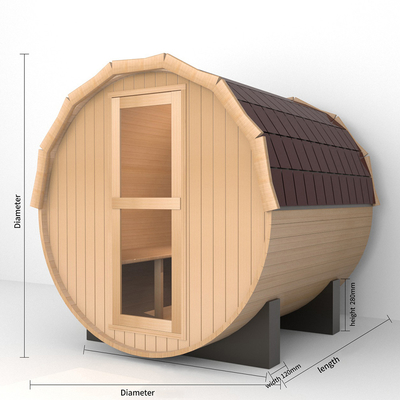 2-8 personas Sauna de madera Barril Sauna de madera Fácil instalación 15-99 MIN Rango de tiempo