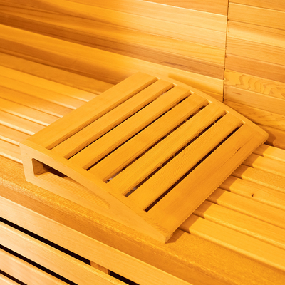 Sala de sauna de vapor de luz LED moderna con estufas de 6KW y generador de ozono para un control ideal de la temperatura
