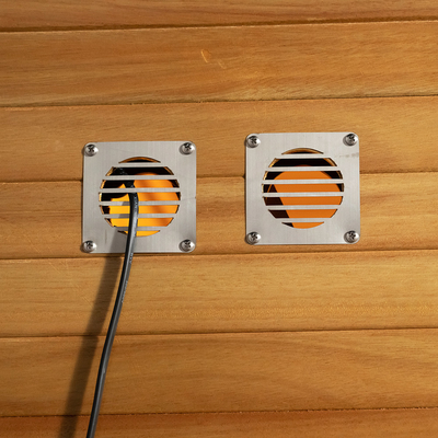 Panel de control de pantalla táctil 6KW estufa calefacción Hemlock / Sauna de vapor de cedro rojo con luz LED