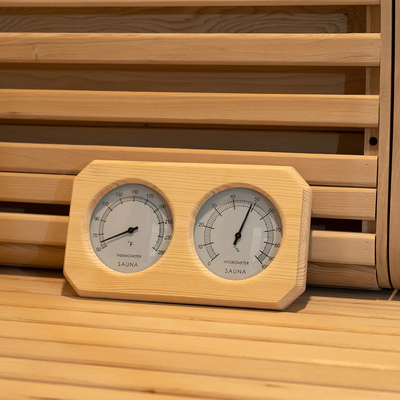 Moderno 6KW estufa calefacción Hemlock Red Cedar Sauna de vapor Sala con luz LED para la relajación definitiva