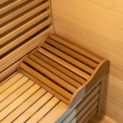 Moderno 6KW estufa calefacción Hemlock Red Cedar Sauna de vapor Sala con luz LED para la relajación definitiva