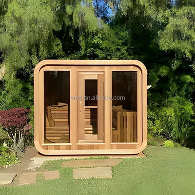 Sauna seca al aire libre Bluetooth de madera de cedro