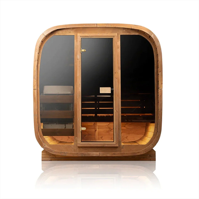 Sauna seca al aire libre con puerta de vidrio completo - Rango de temperatura de 15-90 ° C