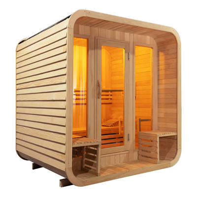 Sauna seca al aire libre Bluetooth de madera de cedro