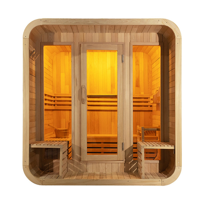 Sauna seca al aire libre Bluetooth de madera de cedro