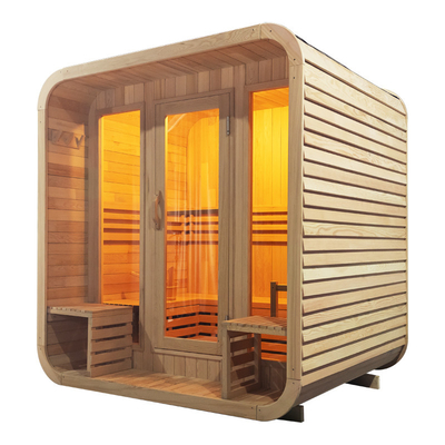 Sauna seca al aire libre Bluetooth de madera de cedro
