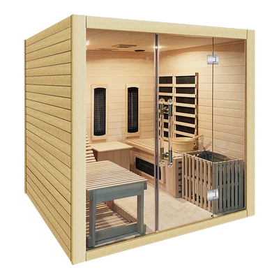 persona infrarroja seca de madera del sitio 4 de la sauna del vapor 6000w