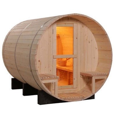 Sauna de madera 6000W del barril de la persona del pino 2 del OEM con la estufa eléctrica