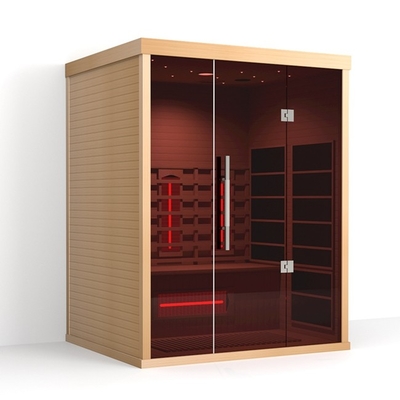 Terapia ligera roja infrarroja interior de la sauna 2100W del balneario 3 de la cicuta casera de la persona