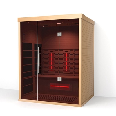 Terapia ligera roja infrarroja interior de la sauna 2100W del balneario 3 de la cicuta casera de la persona