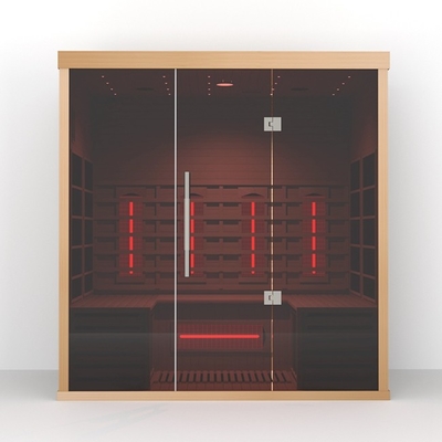 Sauna seca infrarroja lejana de la unidad de la sauna de Smartmak de la persona de madera 4 de la cicuta para 2700w casero
