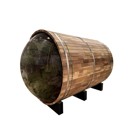 Saunas al aire libre rojas de Cedar Wood Barrel Sauna el 180x240CM con Panonamic