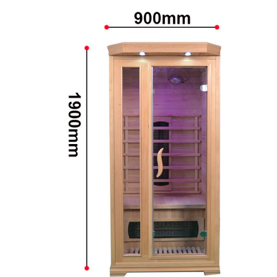 1 cicuta infrarroja de la esquina casera de Canadá de la cabina de la sauna de la persona interior