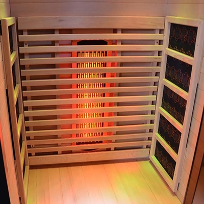 Infrarrojo coloreado de la luz de las estrellas del sitio 7 caseros interiores de la sauna del hombre de ETL uno pequeños