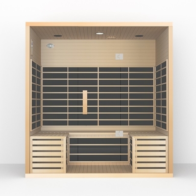 Sauna infrarroja lejana seca del balneario casero de encargo para adelgazar sauna de 4 personas