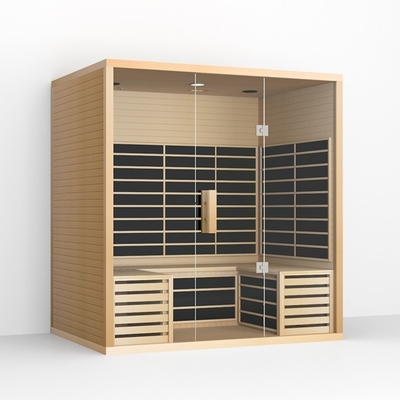 Sauna infrarroja lejana seca del balneario casero de encargo para adelgazar sauna de 4 personas