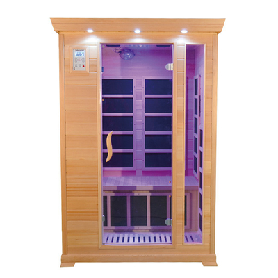 Sitio infrarrojo para dos personas Cedar Wood rojo canadiense 1350W de la sauna de la cabina