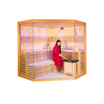 Cedro rojo del vapor del hogar del sitio interior de la sauna para blanquear del Detox y de la piel