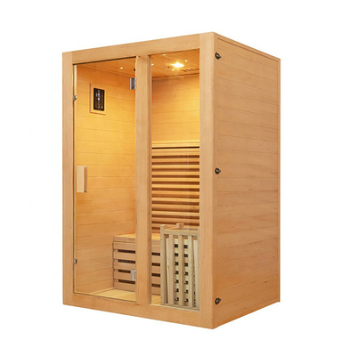 Smartmak 1 sitio de la sauna del hogar del vapor de madera de la persona con la puerta de cristal moderada 8m m